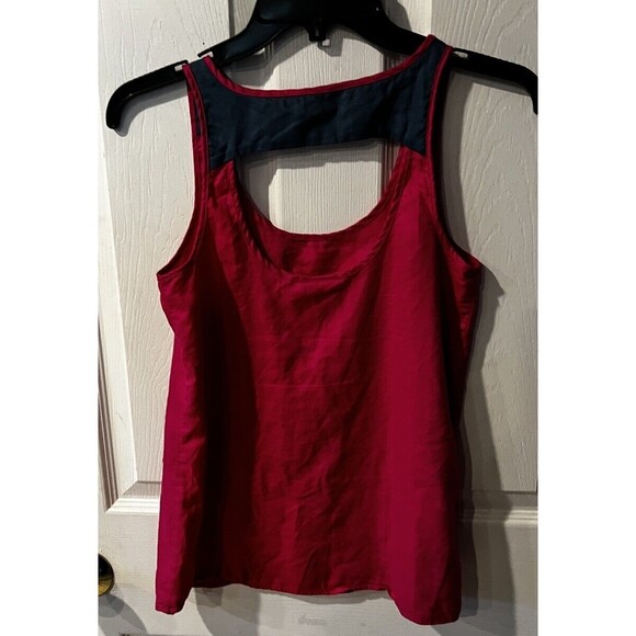 PATAGONIA Top Womens Sz 0 XS Seahurst Tank Cutout Back Pink Organic Cotton Gorp - Picture 5 of 6